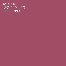 #A14D66 - Hippie Pink Color Image