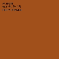 #A1501B - Fiery Orange Color Image