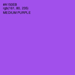 #A150EB - Medium Purple Color Image