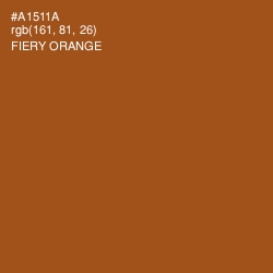 #A1511A - Fiery Orange Color Image