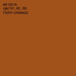 #A1521A - Fiery Orange Color Image