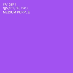 #A152F1 - Medium Purple Color Image