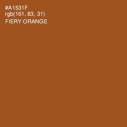 #A1531F - Fiery Orange Color Image