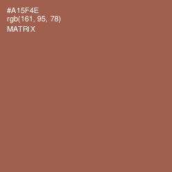 #A15F4E - Matrix Color Image