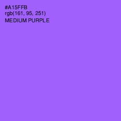 #A15FFB - Medium Purple Color Image