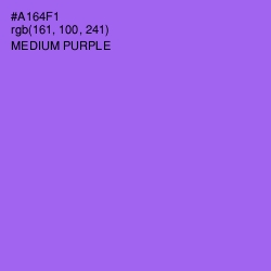 #A164F1 - Medium Purple Color Image