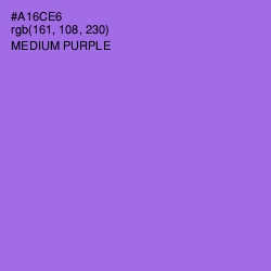 #A16CE6 - Medium Purple Color Image