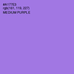 #A177E3 - Medium Purple Color Image