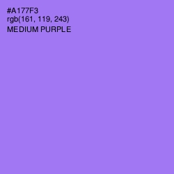 #A177F3 - Medium Purple Color Image