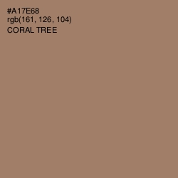 #A17E68 - Coral Tree Color Image