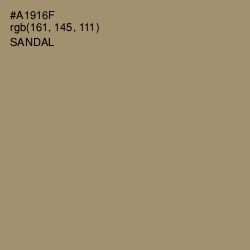 #A1916F - Sandal Color Image