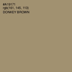 #A19171 - Donkey Brown Color Image