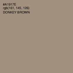 #A1917E - Donkey Brown Color Image