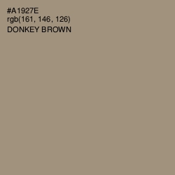 #A1927E - Donkey Brown Color Image