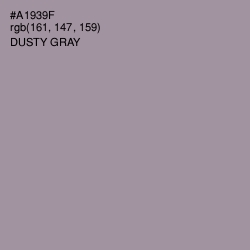 #A1939F - Dusty Gray Color Image