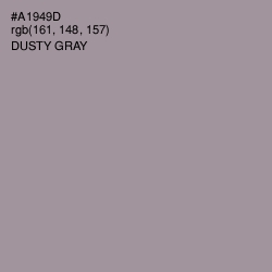 #A1949D - Dusty Gray Color Image