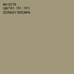 #A19779 - Donkey Brown Color Image