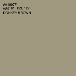 #A1997F - Donkey Brown Color Image