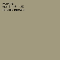 #A19A7E - Donkey Brown Color Image