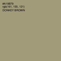 #A19B79 - Donkey Brown Color Image