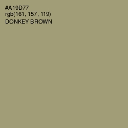 #A19D77 - Donkey Brown Color Image