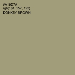 #A19D7A - Donkey Brown Color Image