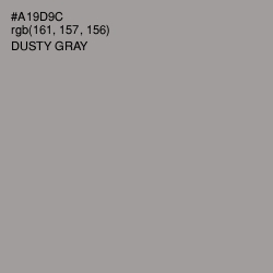 #A19D9C - Dusty Gray Color Image
