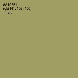#A19E64 - Teak Color Image