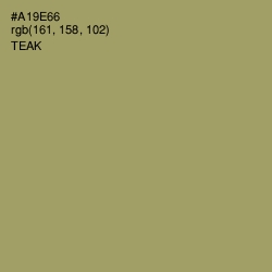 #A19E66 - Teak Color Image