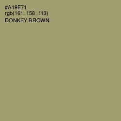 #A19E71 - Donkey Brown Color Image