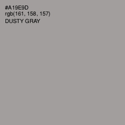 #A19E9D - Dusty Gray Color Image