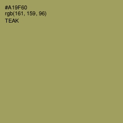 #A19F60 - Teak Color Image