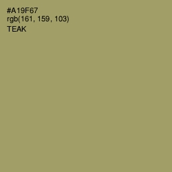 #A19F67 - Teak Color Image