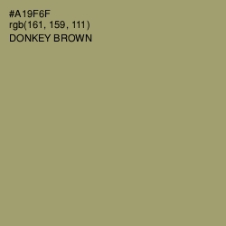 #A19F6F - Donkey Brown Color Image