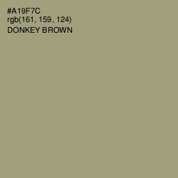 #A19F7C - Donkey Brown Color Image