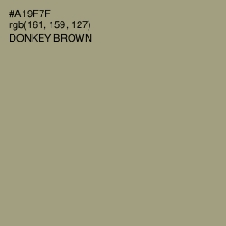 #A19F7F - Donkey Brown Color Image