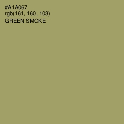 #A1A067 - Green Smoke Color Image