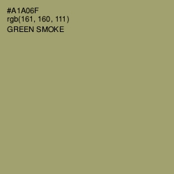 #A1A06F - Green Smoke Color Image