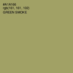 #A1A166 - Green Smoke Color Image