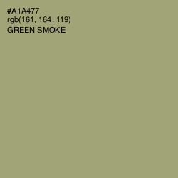 #A1A477 - Green Smoke Color Image