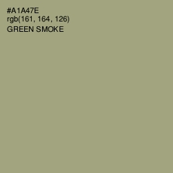 #A1A47E - Green Smoke Color Image