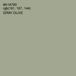 #A1A790 - Gray Olive Color Image