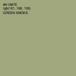 #A1A87E - Green Smoke Color Image