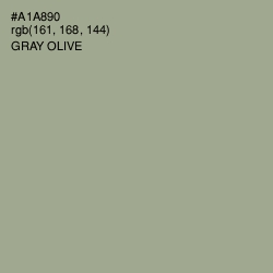 #A1A890 - Gray Olive Color Image