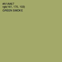 #A1AA67 - Green Smoke Color Image