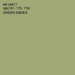 #A1AA77 - Green Smoke Color Image