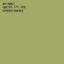 #A1AB67 - Green Smoke Color Image