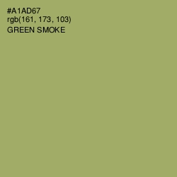 #A1AD67 - Green Smoke Color Image