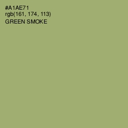 #A1AE71 - Green Smoke Color Image