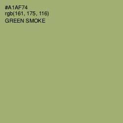 #A1AF74 - Green Smoke Color Image